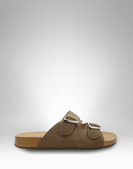 Chic Metal Accent Flat Slide Sandals (2797-1)