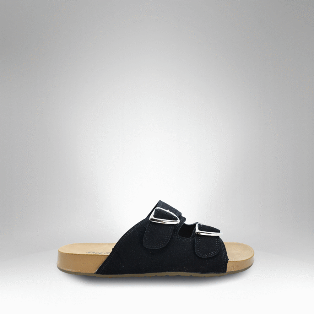 Chic Metal Accent Flat Slide Sandals (2797-1) - Image 3