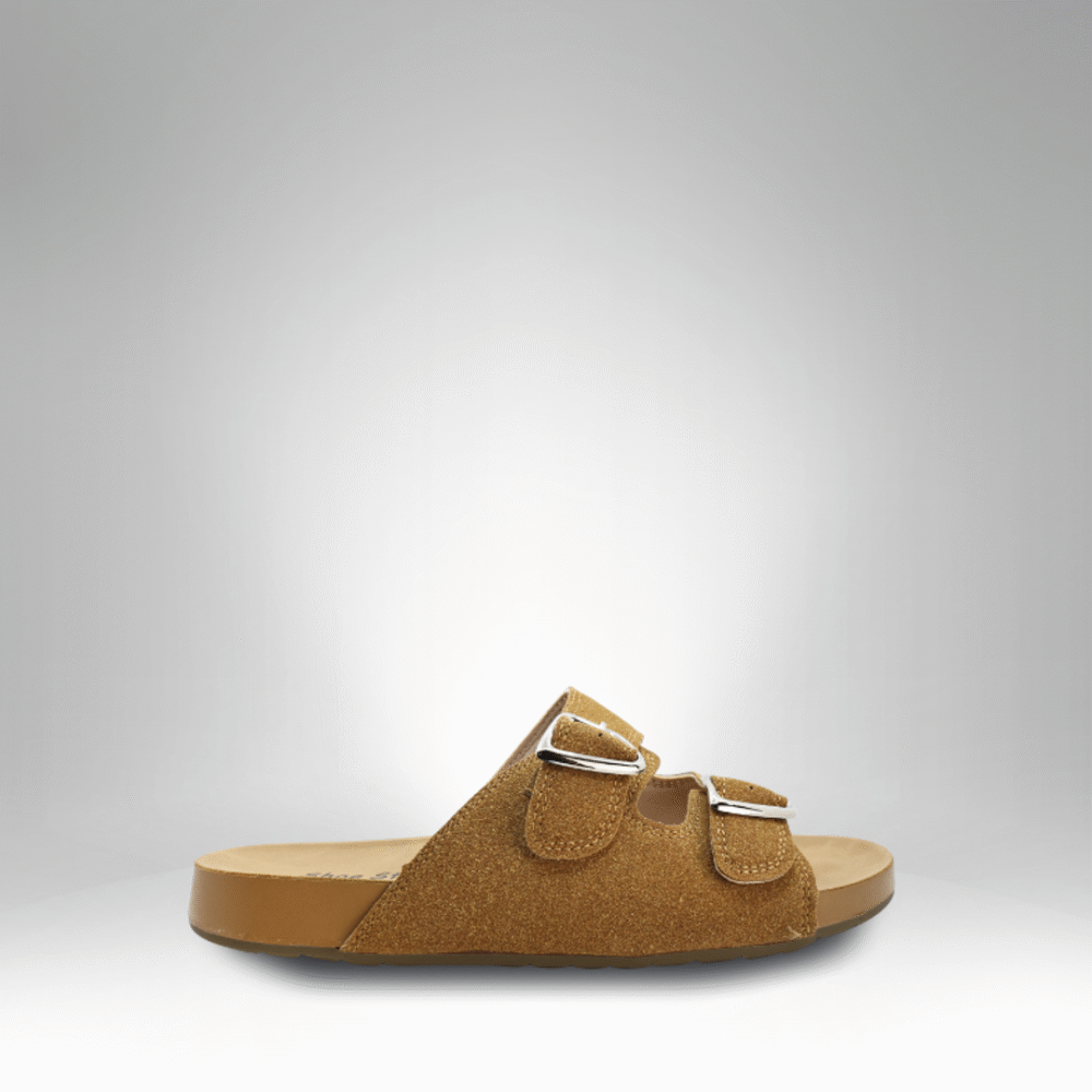 Chic Metal Accent Flat Slide Sandals (2797-1) - Image 2
