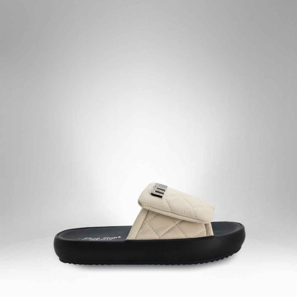 Quilted Rhinestone Women's Slides (2819-2)