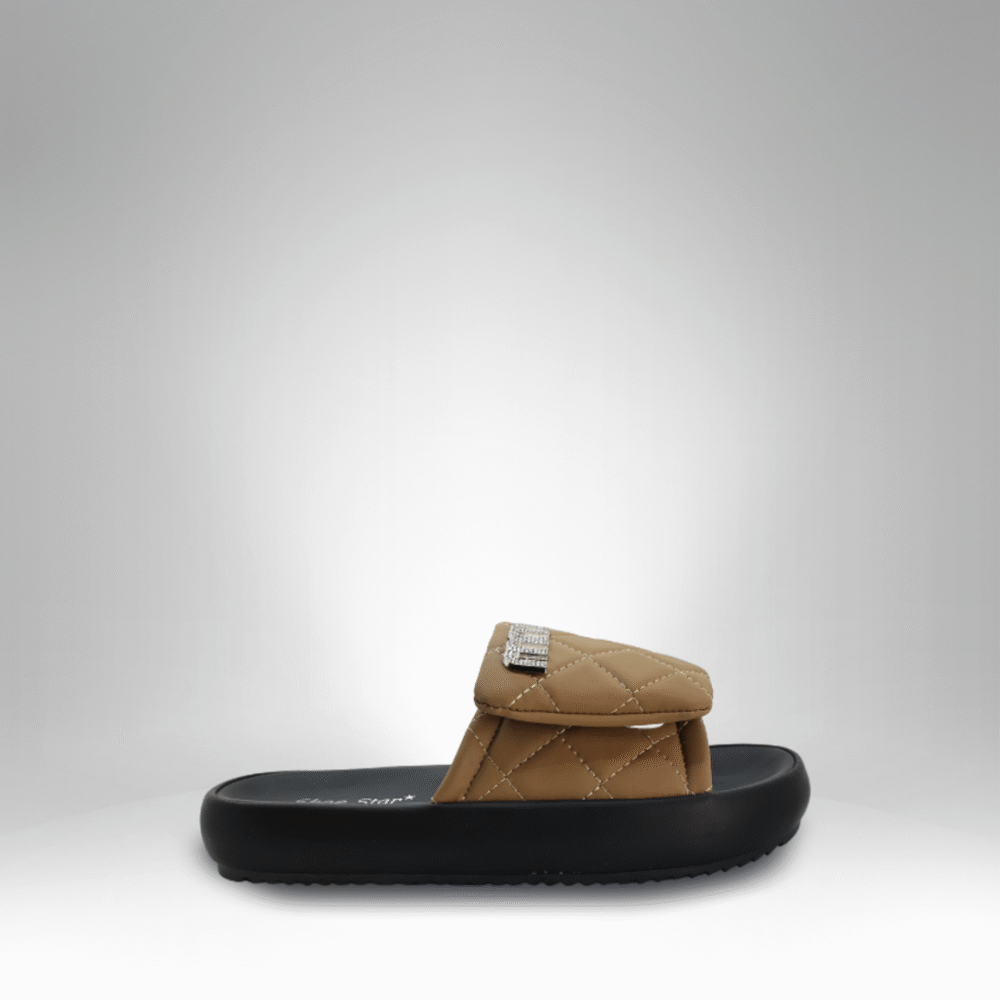 Quilted Rhinestone Women's Slides (2819-2) - Image 3