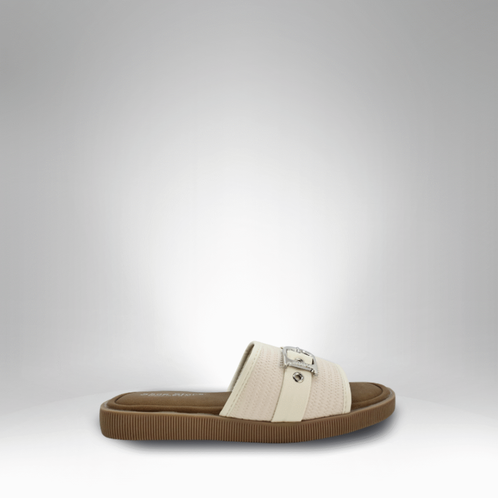 Striped Buckle Comfort Slides (2809-2) - Image 3