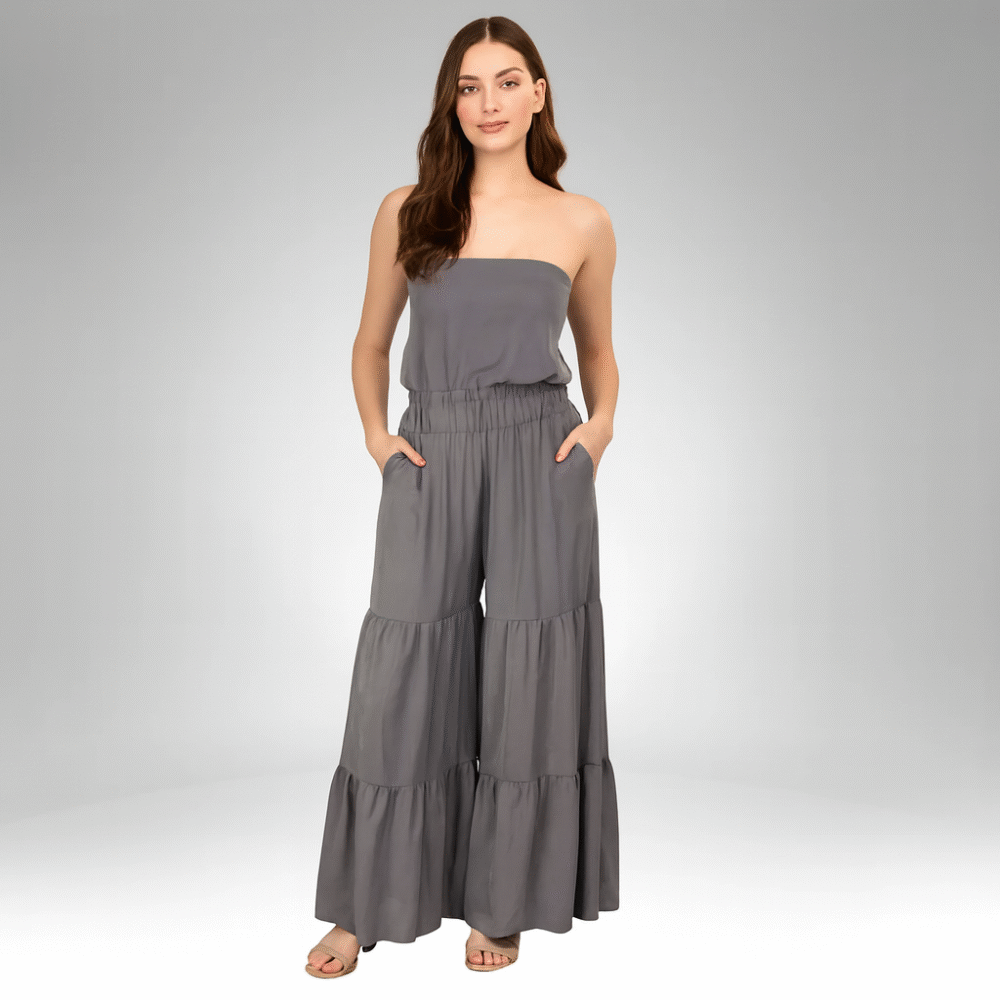 Tiered Wide-Leg Palazzo Pants for Women (191)