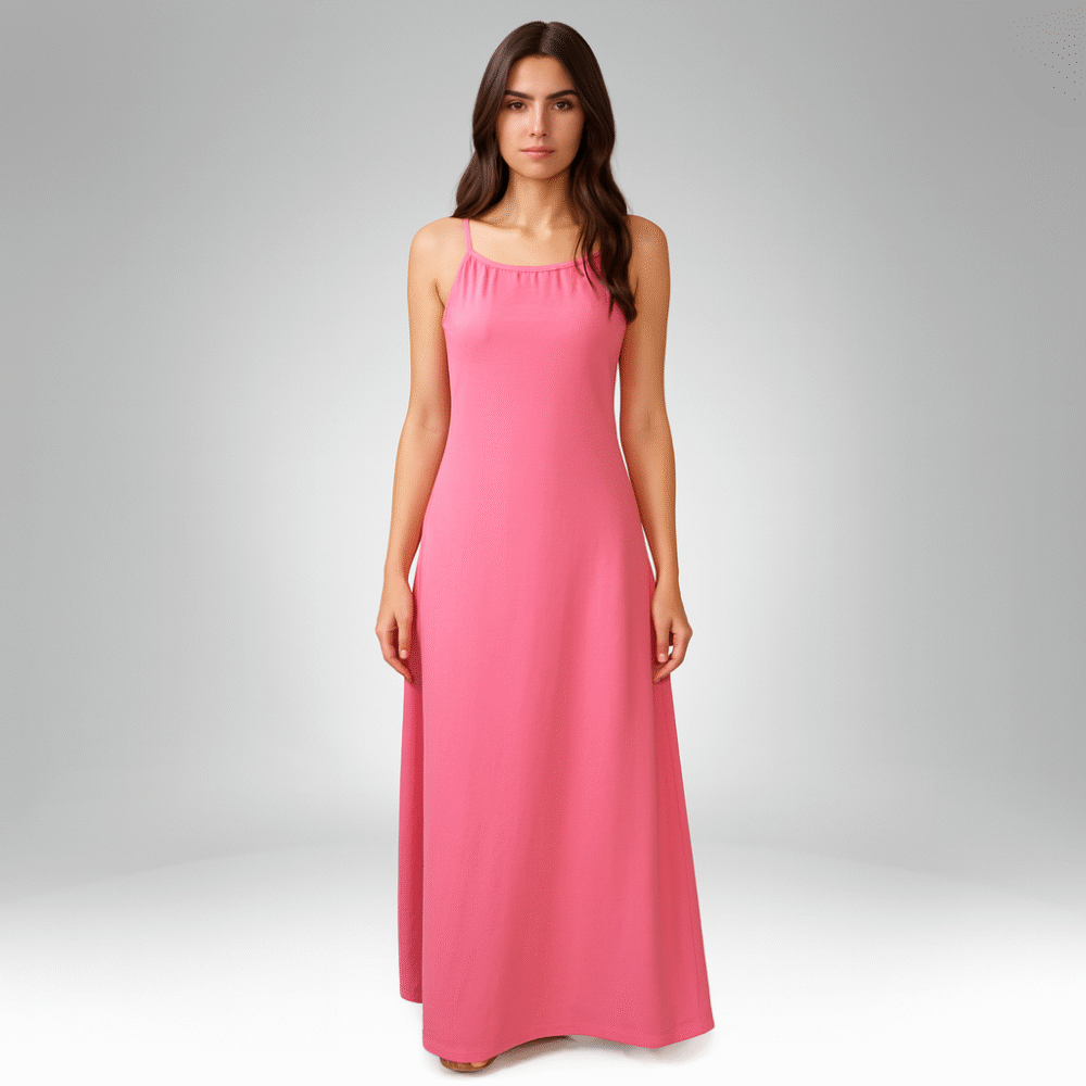 Women's Sleeveless Spaghetti Strap Maxi Dress (06)