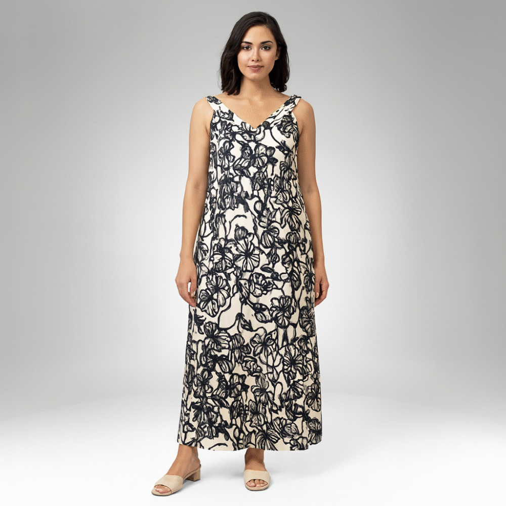 Women's Floral Print Maxi Dress (104)