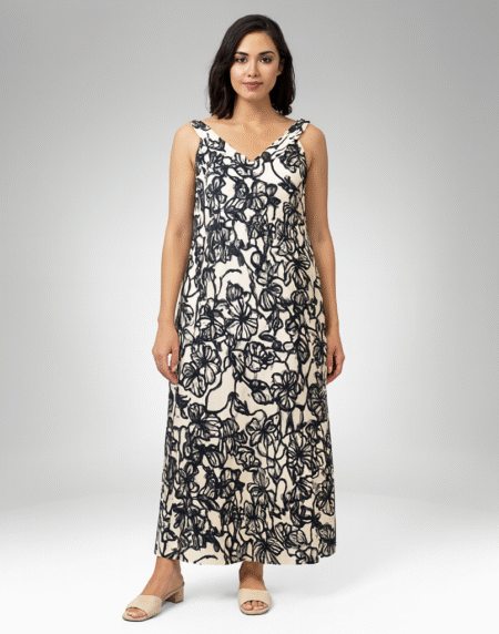 Women's Floral Print Maxi Dress (104)