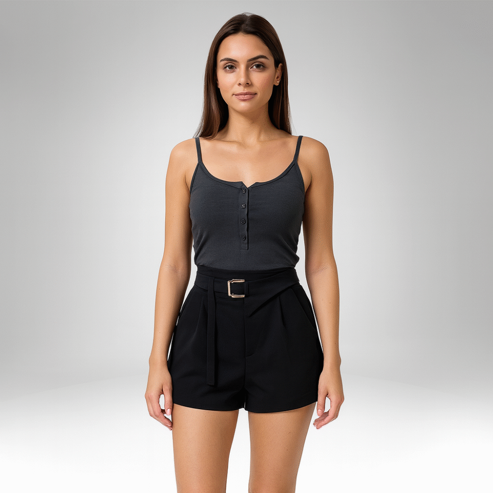 Women’s Belted Wrap Mini Skirt (3111)