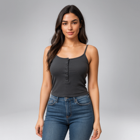Women’s Button-Front Spaghetti Strap Camisole (315)