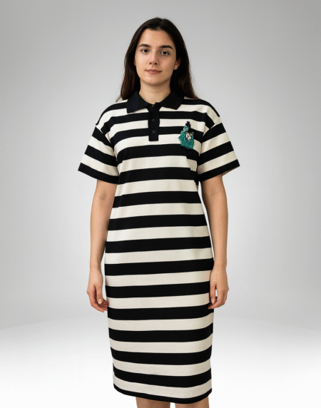 Women's Striped Polo Maxi Dress (618)
