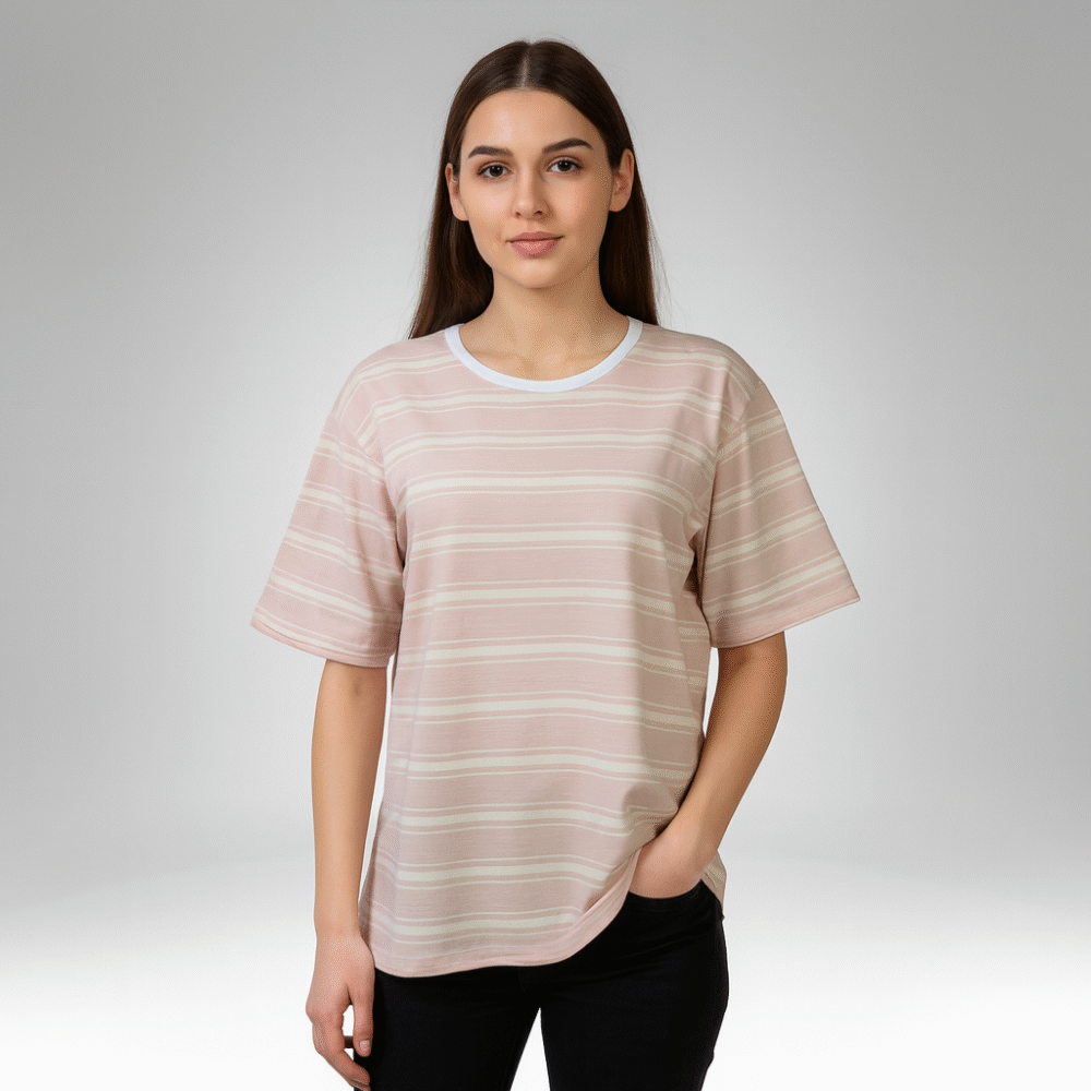 Striped Crew Neck T-Shirt (9544)