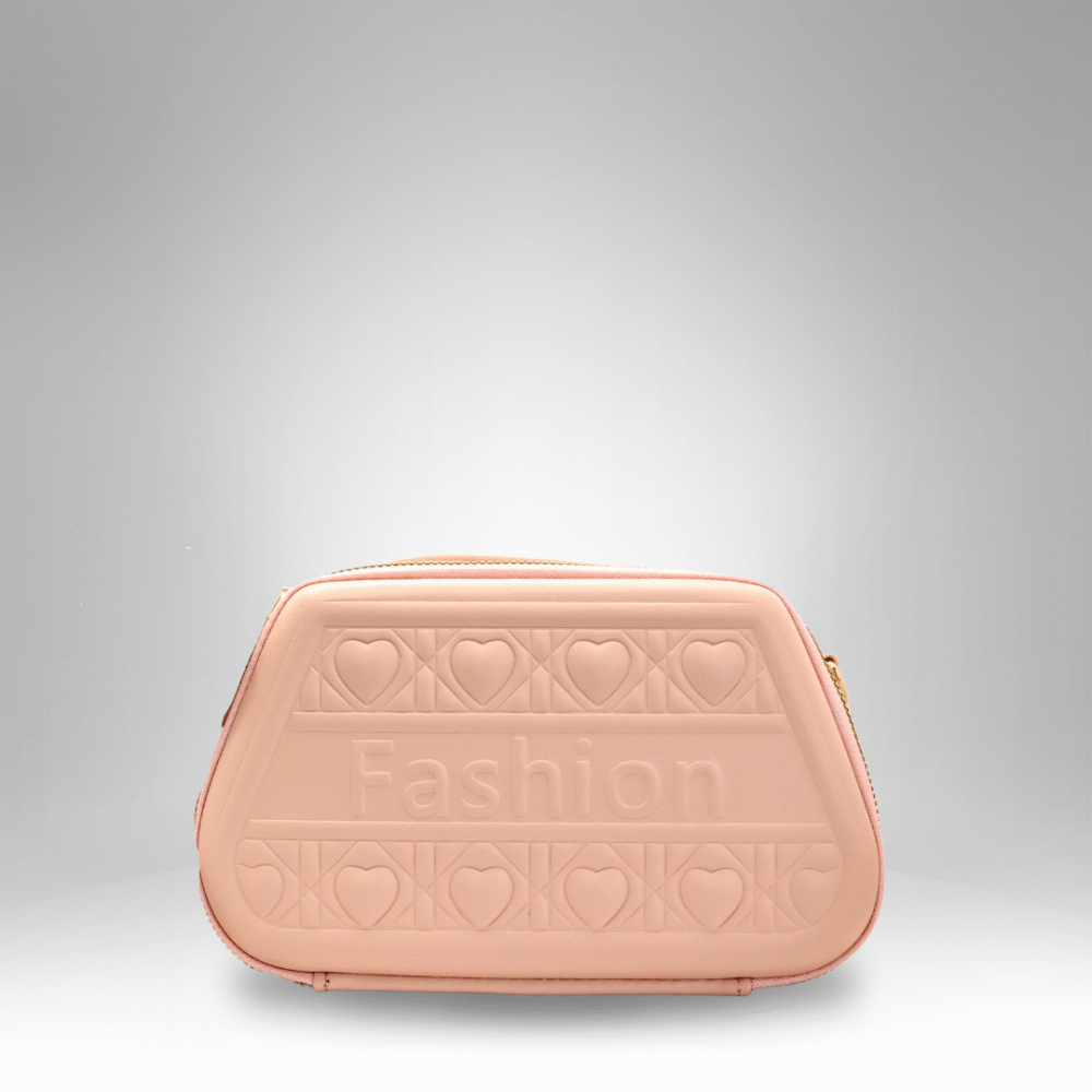 Heart Pattern Structured Pouch Bag (QBH-104-1)