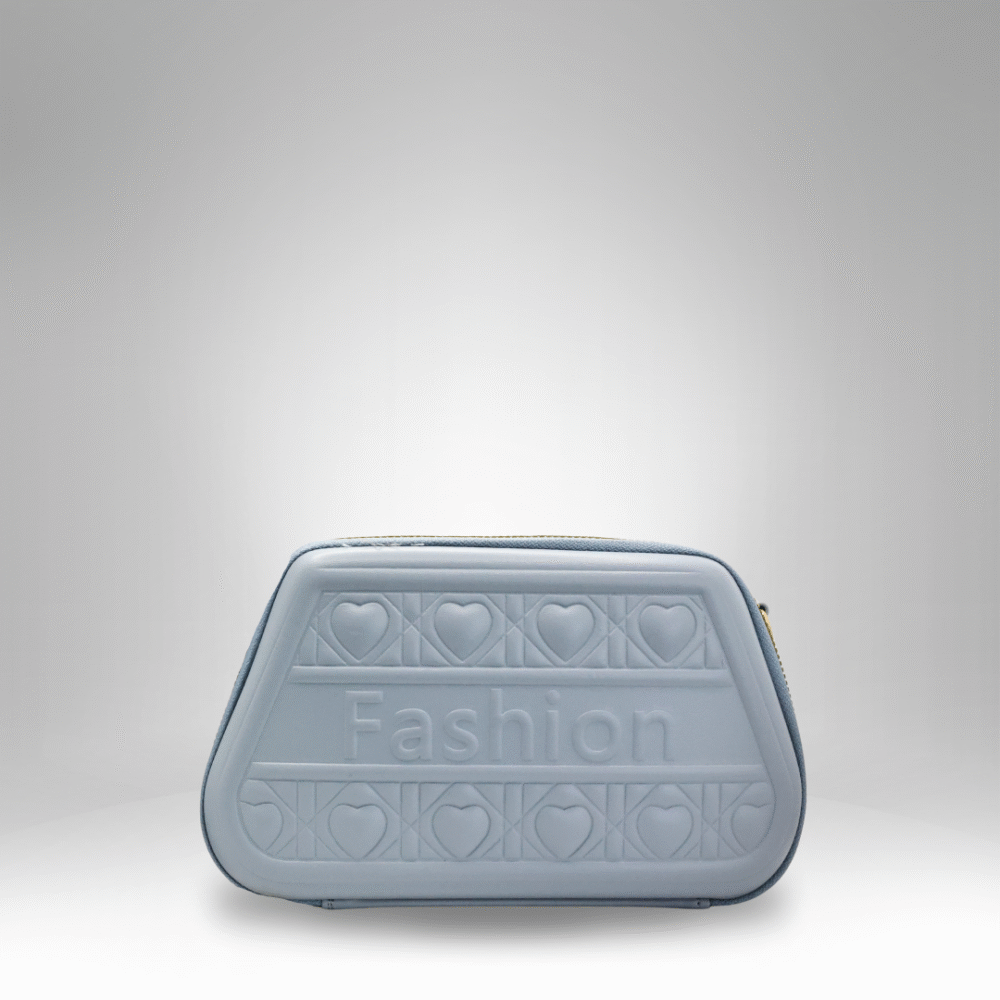 Heart Pattern Structured Pouch Bag (QBH-104-1) - Image 7