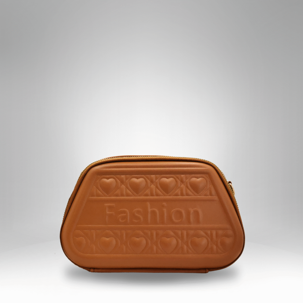Heart Pattern Structured Pouch Bag (QBH-104-1) - Image 6