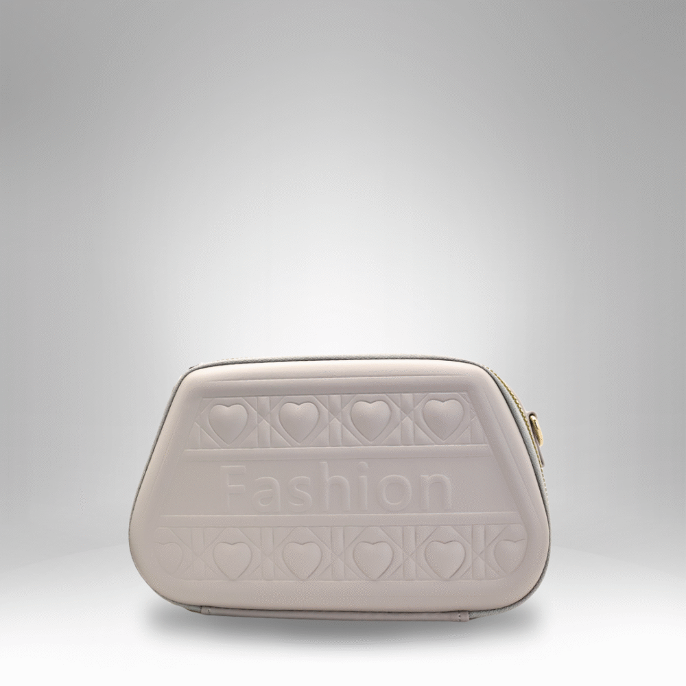 Heart Pattern Structured Pouch Bag (QBH-104-1) - Image 4
