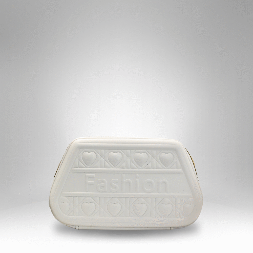 Heart Pattern Structured Pouch Bag (QBH-104-1) - Image 3