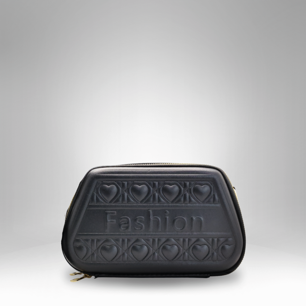 Heart Pattern Structured Pouch Bag (QBH-104-1) - Image 2