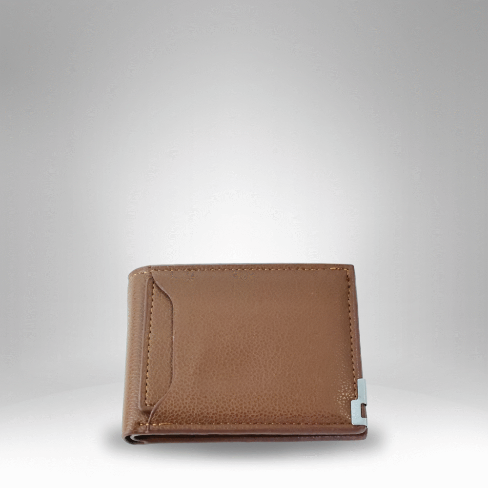 Men's Classic Bifold Wallet with Metal Accent (RM-H-1)