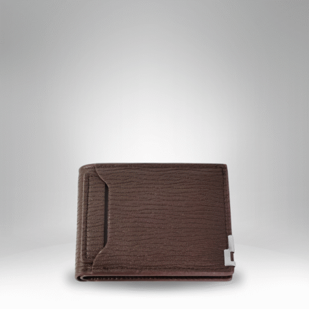 Men's Textured Leather Wallet with Metal Accent (RM-H-5)