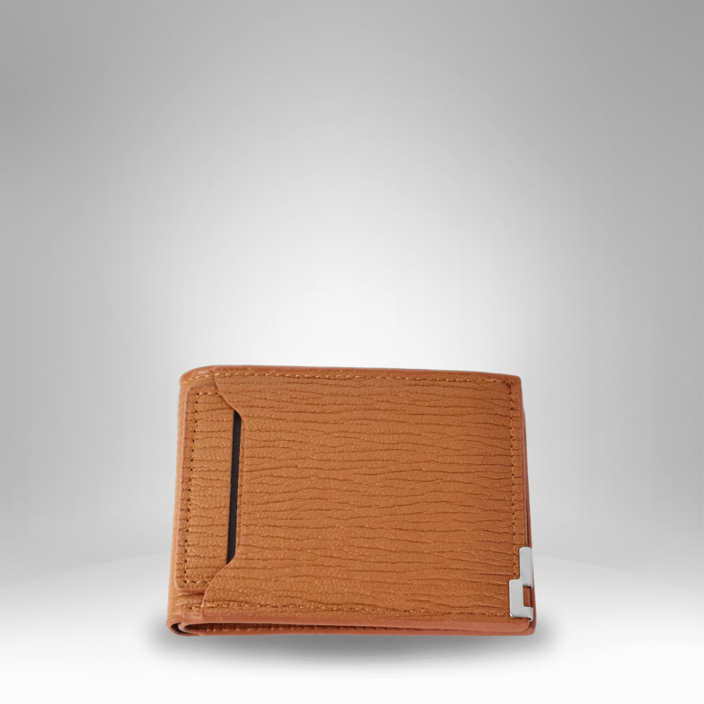 Men's Textured Leather Wallet with Metal Accent (RM-H-5) - Image 2