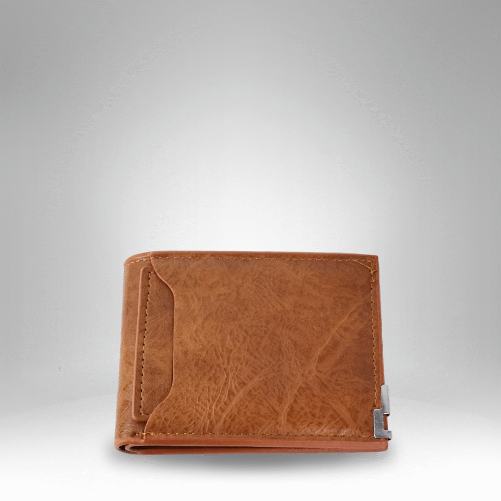 Men’s Bi-Fold Textured Wallet with Metal Accent (RM-H-6)