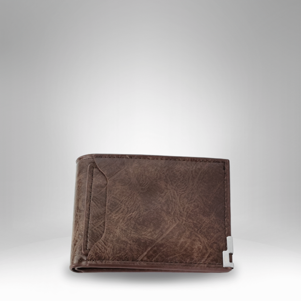 Men’s Bi-Fold Textured Wallet with Metal Accent (RM-H-6) - Image 3