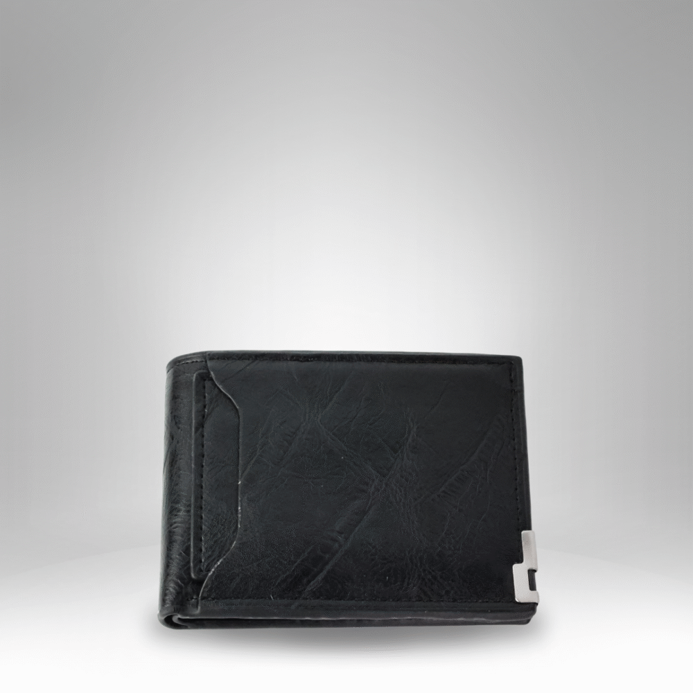 Men’s Bi-Fold Textured Wallet with Metal Accent (RM-H-6) - Image 2
