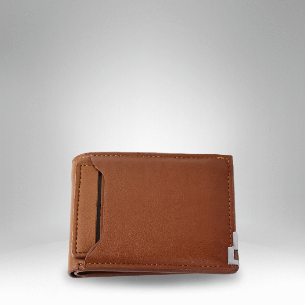 Men's Bi-Fold Wallet with Corner Metal Accent (RM-H-7)