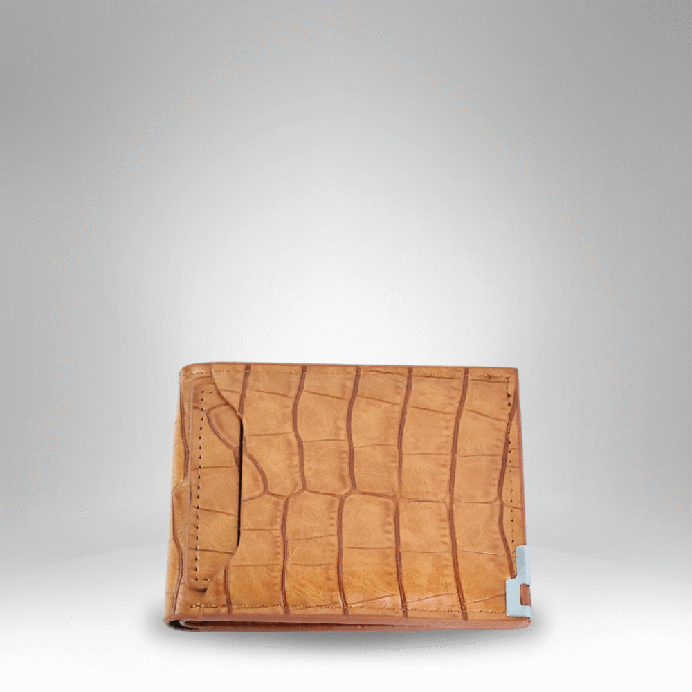 Men’s Crocodile-Pattern Leather Wallet (RM-H-4)