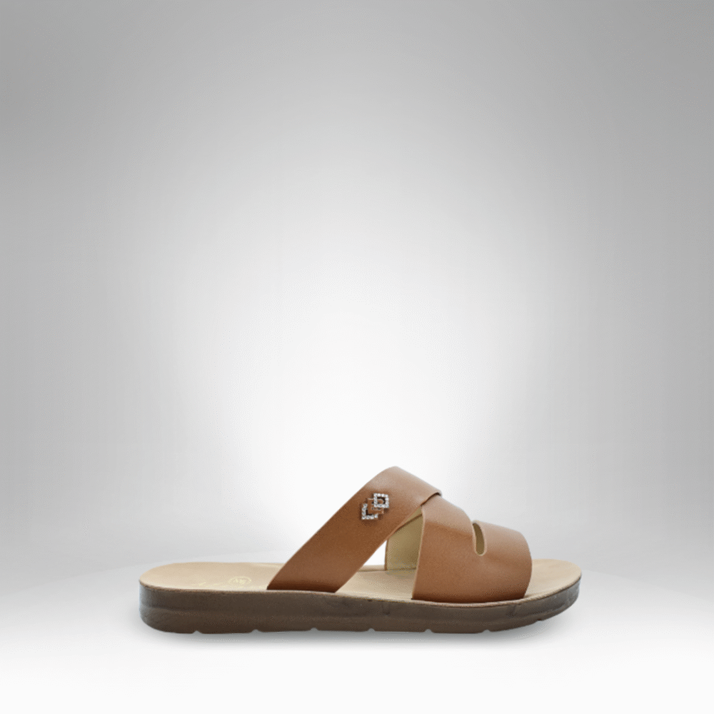 Embellished Cross-Strap Comfort Slides (ZS-014) - Image 2