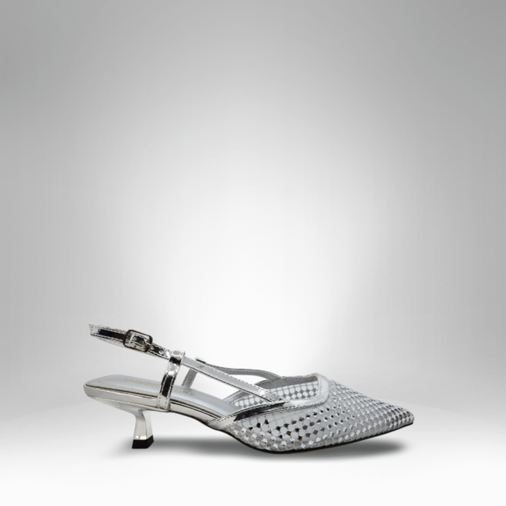 Elegant Mesh Pointed Slingback Heels (YZ618)