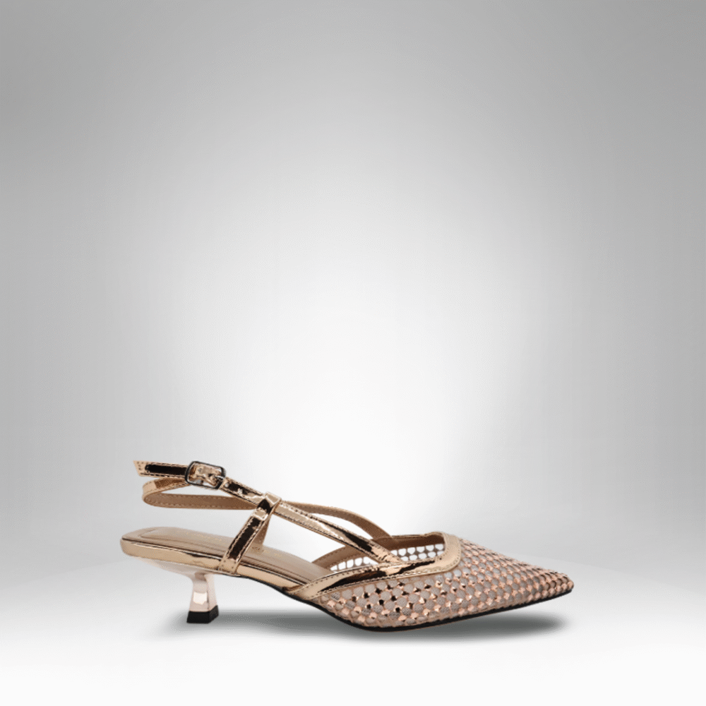 Elegant Mesh Pointed Slingback Heels (YZ618) - Image 3