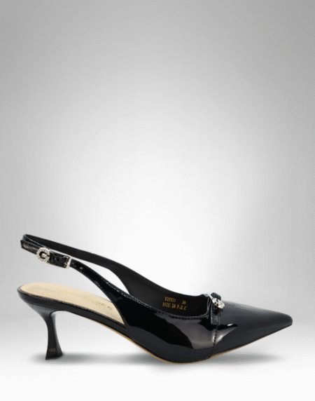 Women's Slingback Heels with Bow Detail (YQ6551)