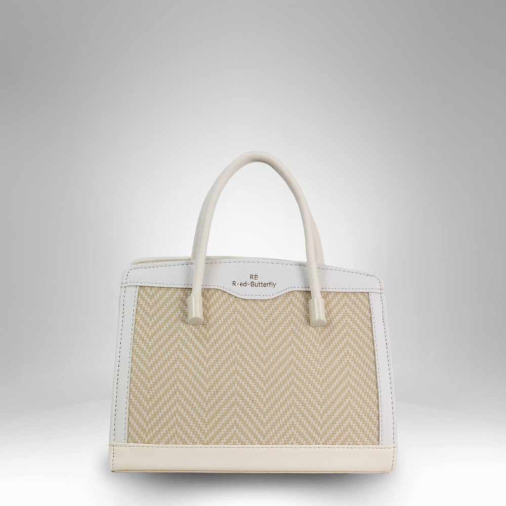 Herringbone Textured Tote Bag by Red Butterfly (AX-389) - Image 6
