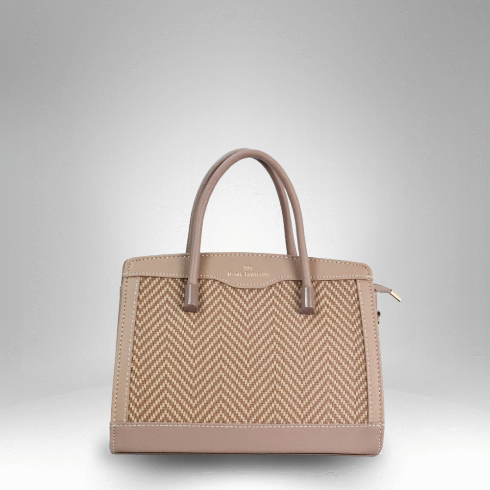 Herringbone Textured Tote Bag by Red Butterfly (AX-389) - Image 3