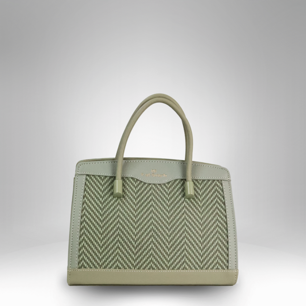 Herringbone Textured Tote Bag by Red Butterfly (AX-389) - Image 2