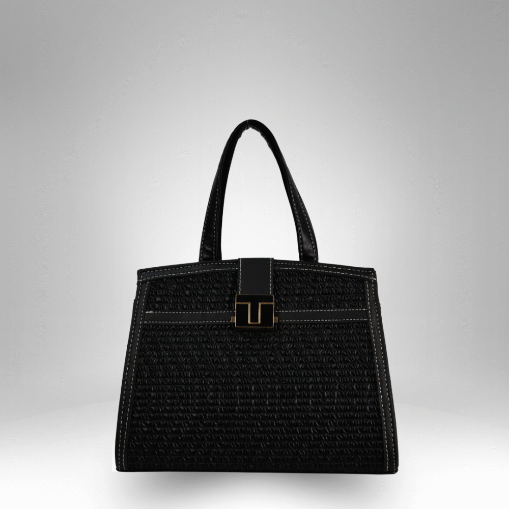 Woven Pattern Top Handle Handbag for Women (AX-386)