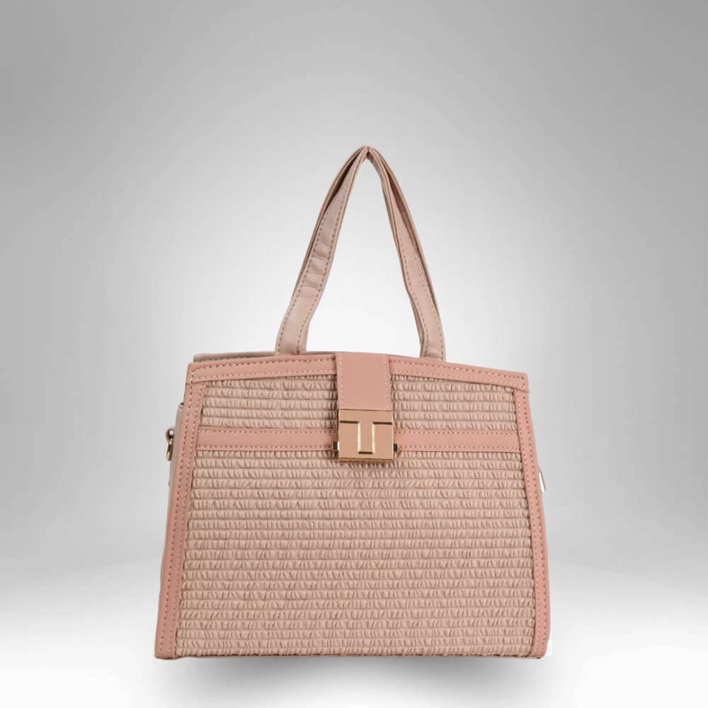 Woven Pattern Top Handle Handbag for Women (AX-386) - Image 3