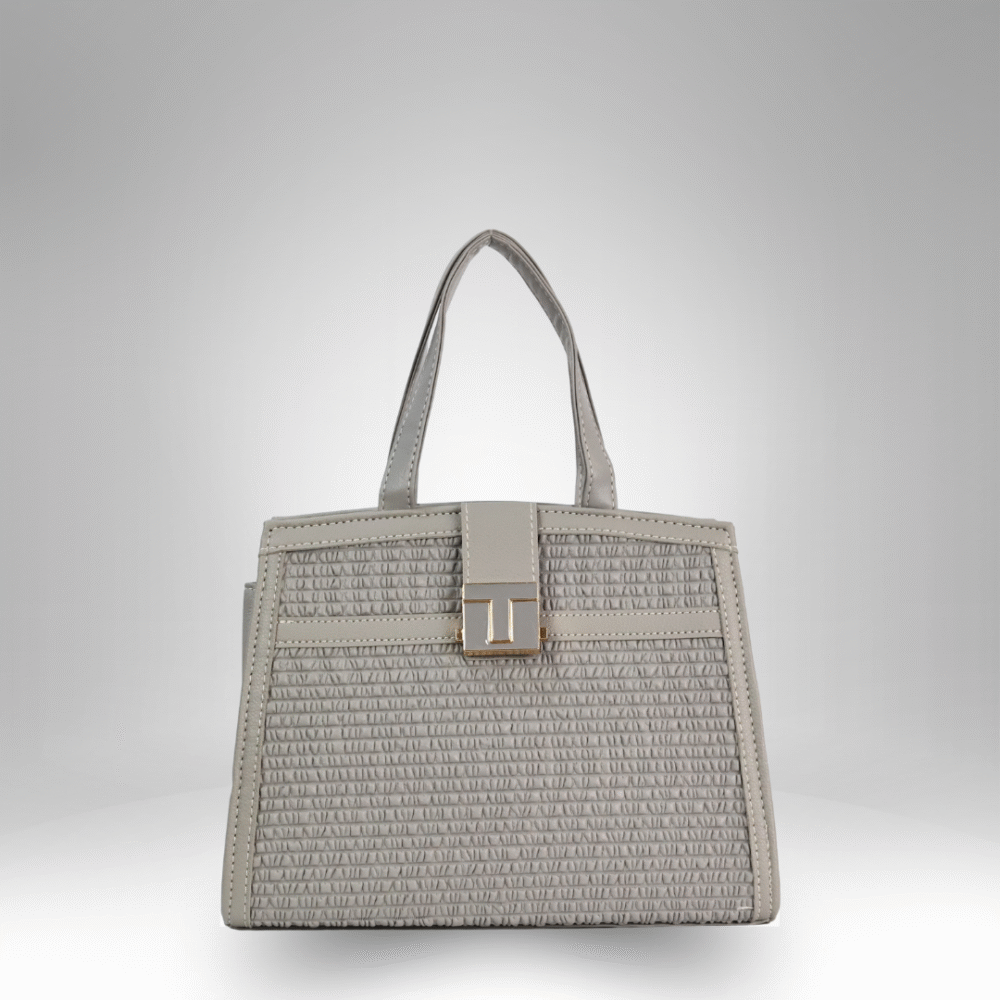 Woven Pattern Top Handle Handbag for Women (AX-386) - Image 2