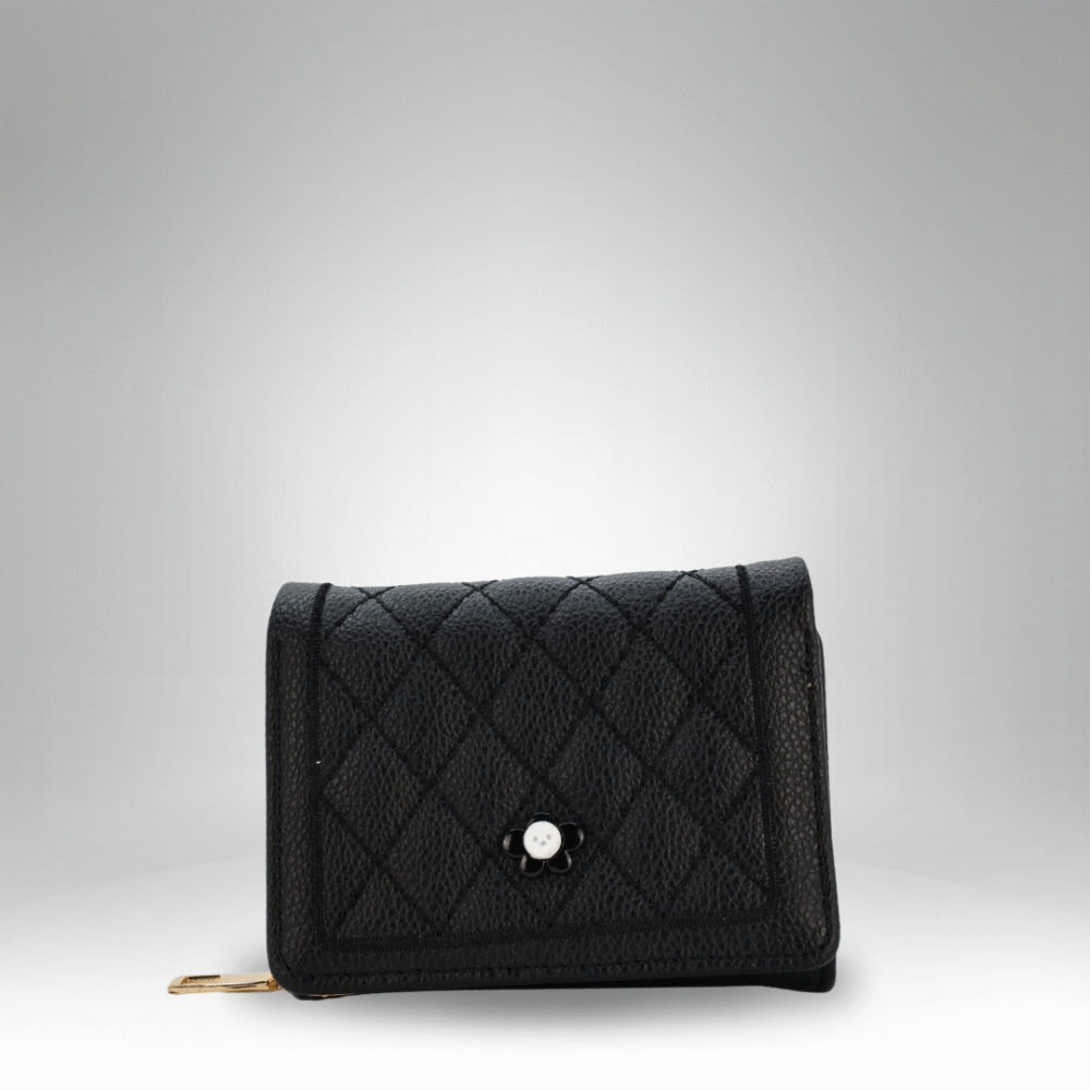 Quilted Flower Button Rexin Wallet for Women (RB-D-2) - Image 6