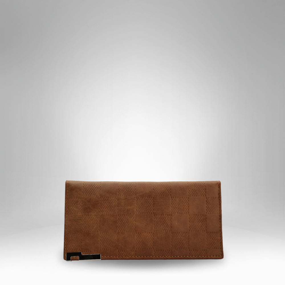 Checker-Embossed Faux Leather Wallet for Men (RM-IC-4) - Image 3