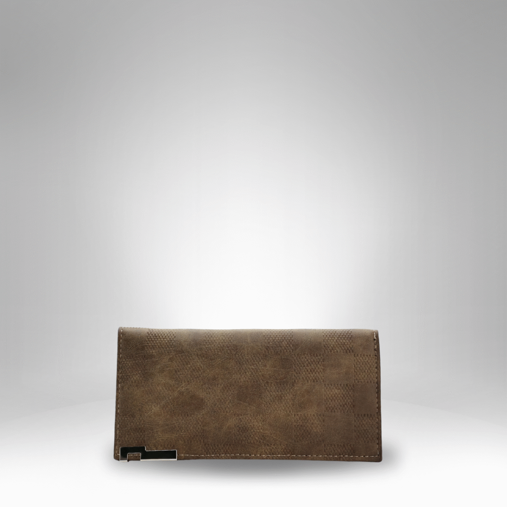 Checker-Embossed Faux Leather Wallet for Men (RM-IC-4) - Image 2