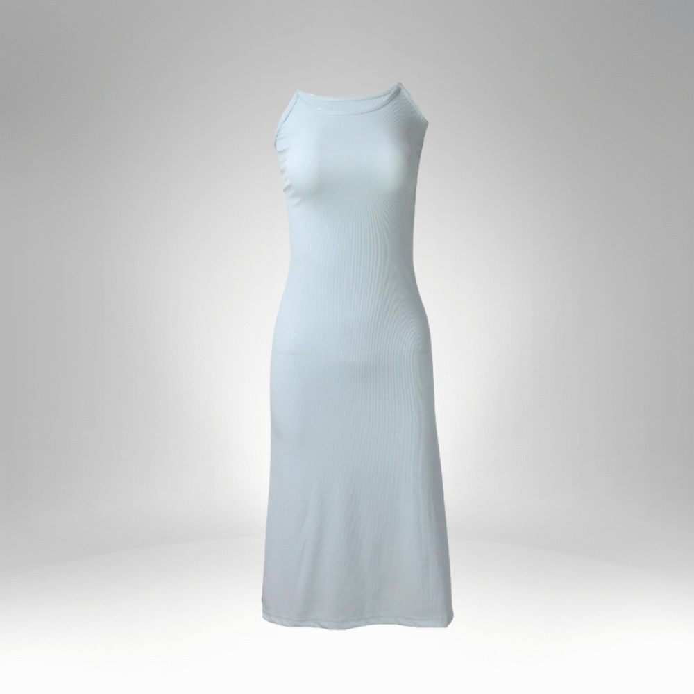 Women's Sleeveless Ribbed Bodycon Midi Dress (7) - Image 4