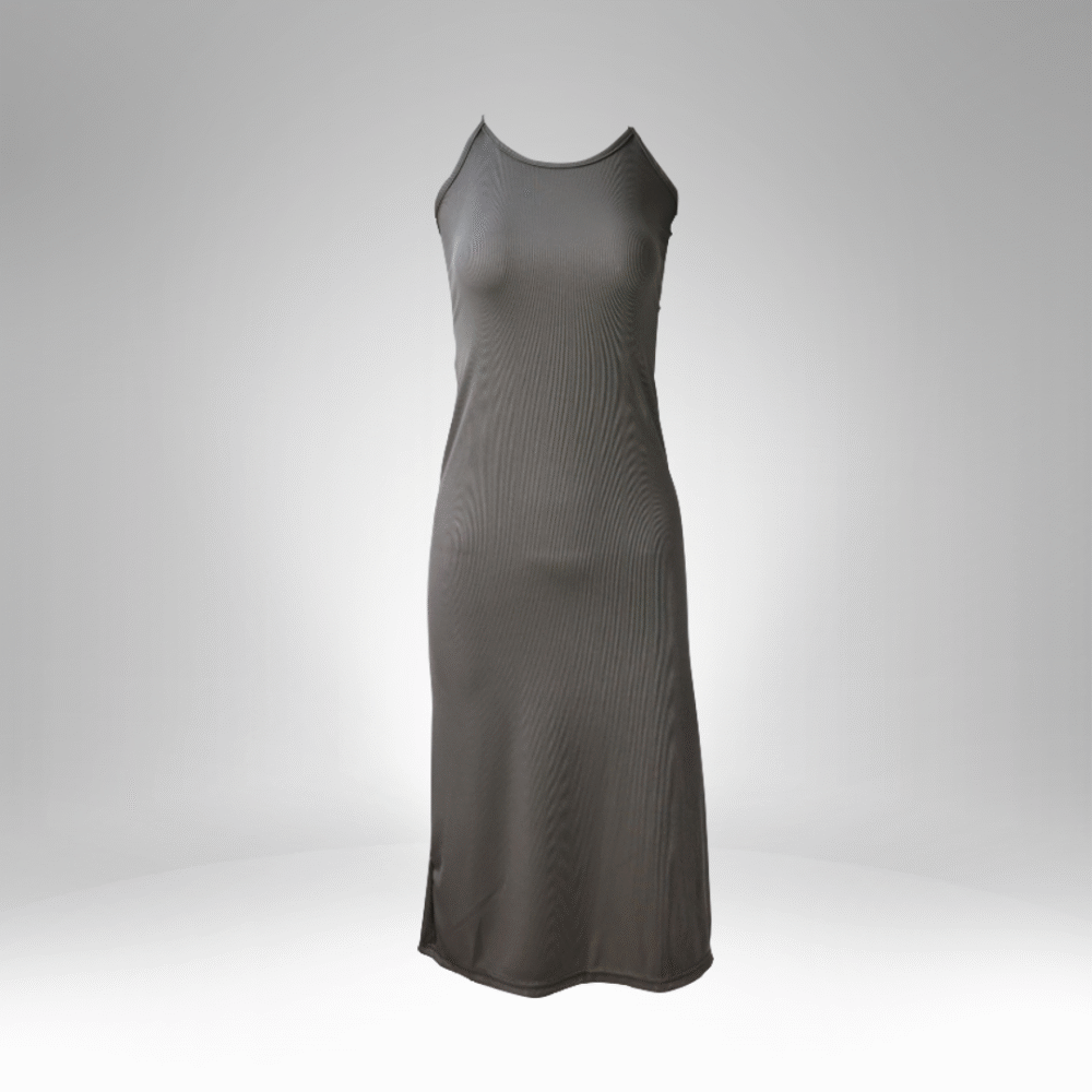 Women's Sleeveless Ribbed Bodycon Midi Dress (7) - Image 3