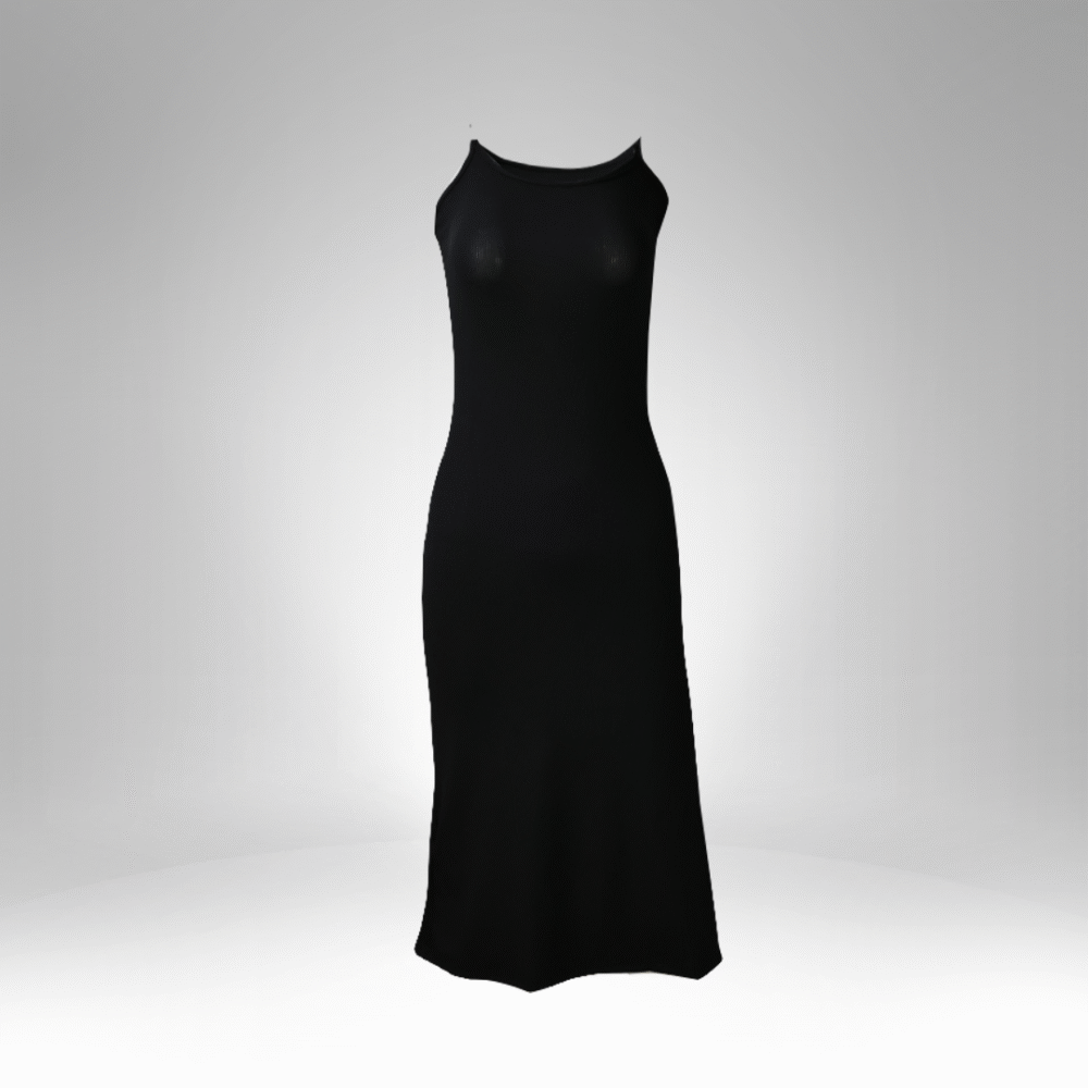 Women's Sleeveless Ribbed Bodycon Midi Dress (7) - Image 2