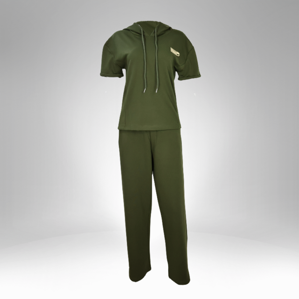 Women’s Casual Hoodie Top and Relaxed Pants Set (8073) - Image 2