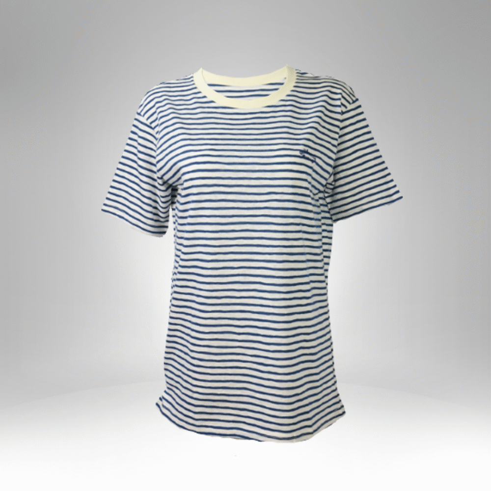 Classic Striped Crew Neck T-Shirt for Men and Women (09547)