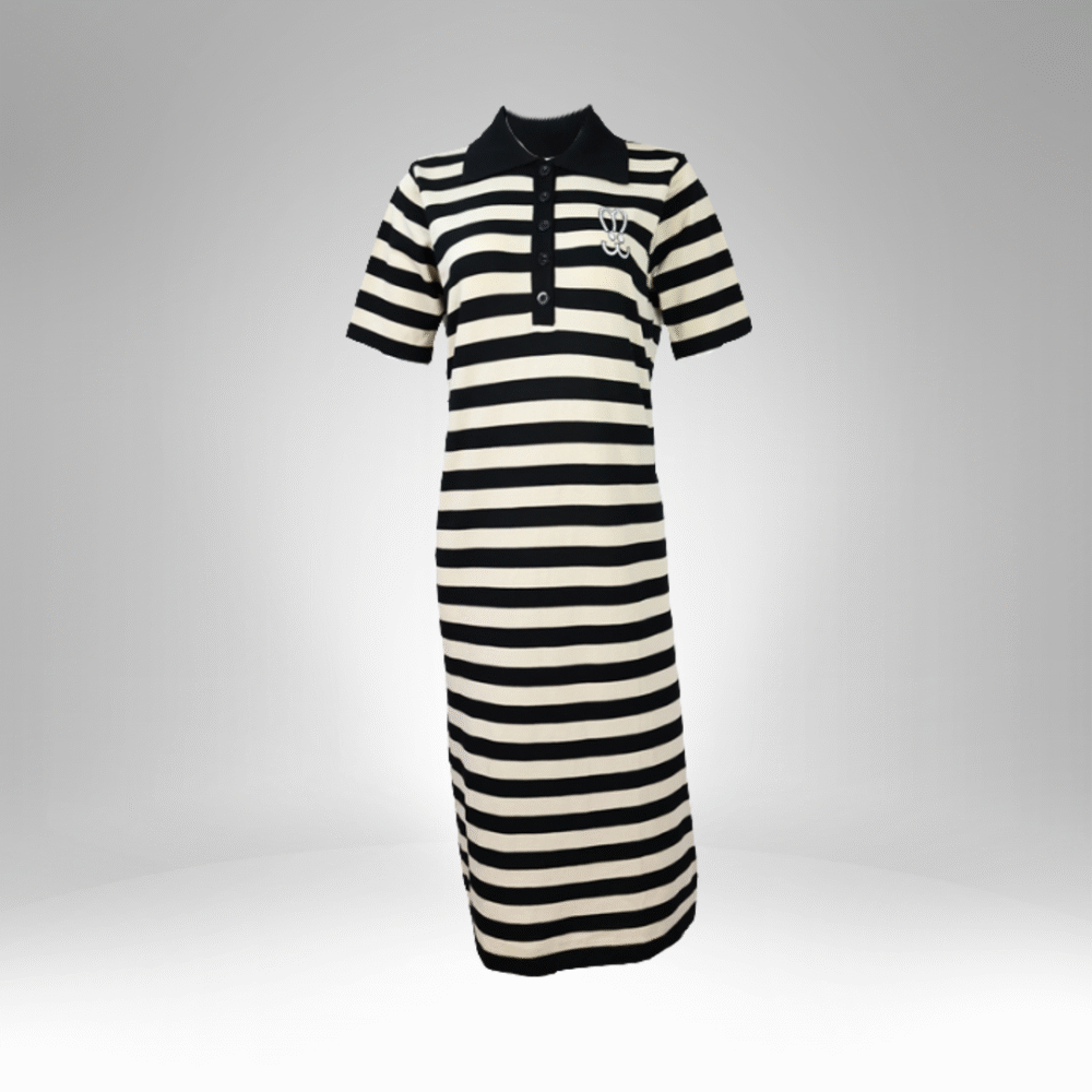 Women's Polo Collar Maxi Dress (525)
