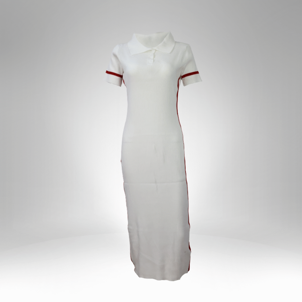 Women's Polo Collar Short-Sleeve Maxi Dress (2022) - Image 2