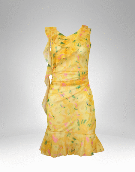 Sleeveless Ruffle Wrap Dress (9246)