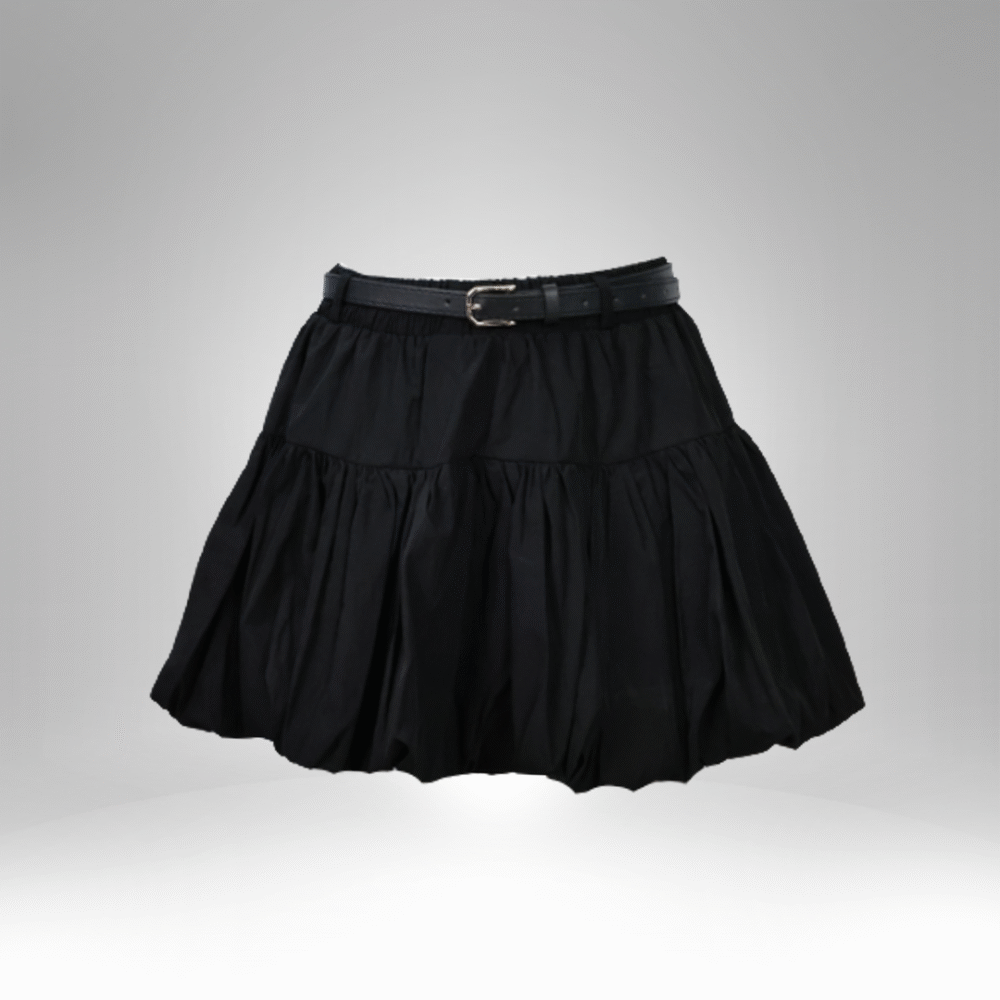 Women's Bubble Mini Skirt with Belt (107) - Image 2